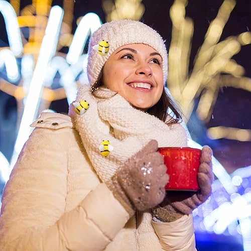 Miniatura 7 de Gejoy 12 piezas de abeja de fieltro de lana para manualidades, decoración de mini abeja, linda para revelación de género, ropa, sombrero, regalo,