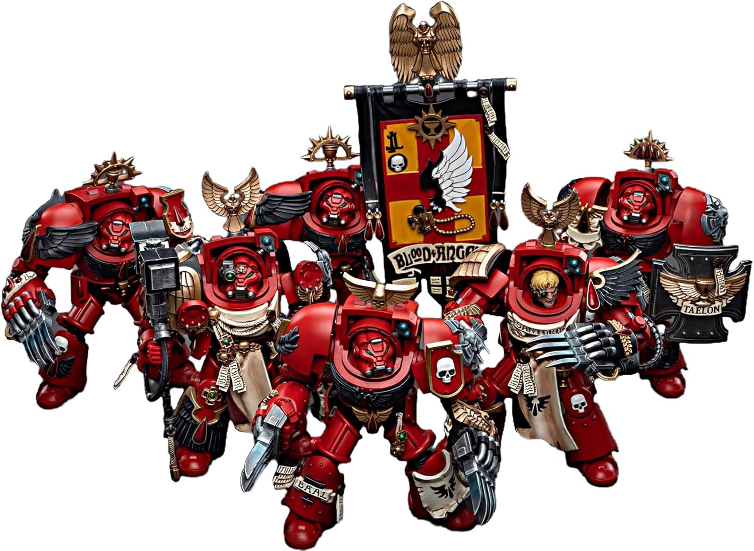 JOYTOY Warhammer 40K 1/18 Action Figures Blood Angels Assault Terminators Team Collectible Model
