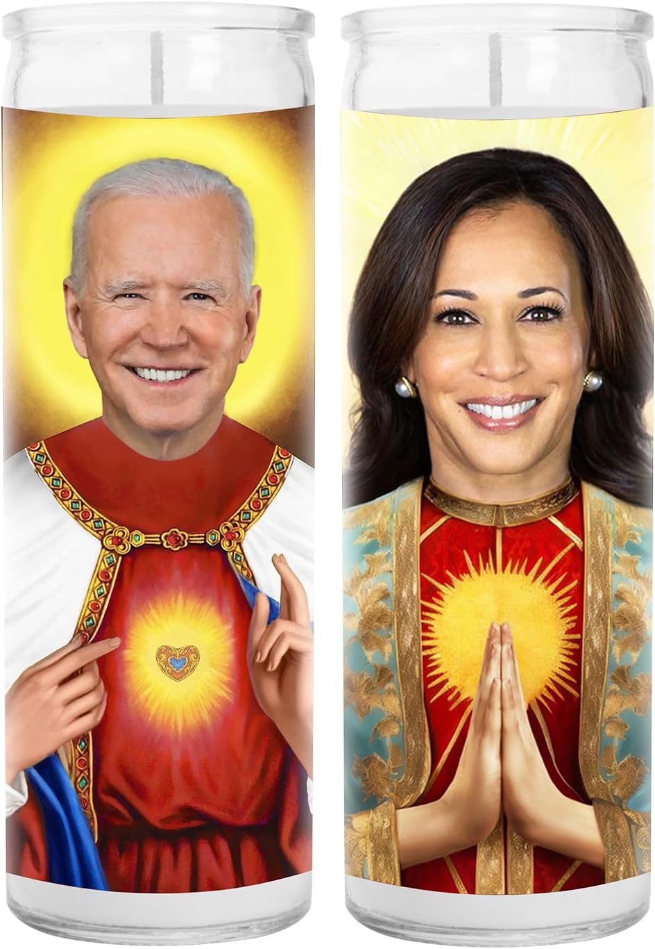 Kamala and Joe Celebrity Candle - Republican Vice President - Funny Political Votive - Novelty Pop Culture Celeb Candles - 2024 Election Gift