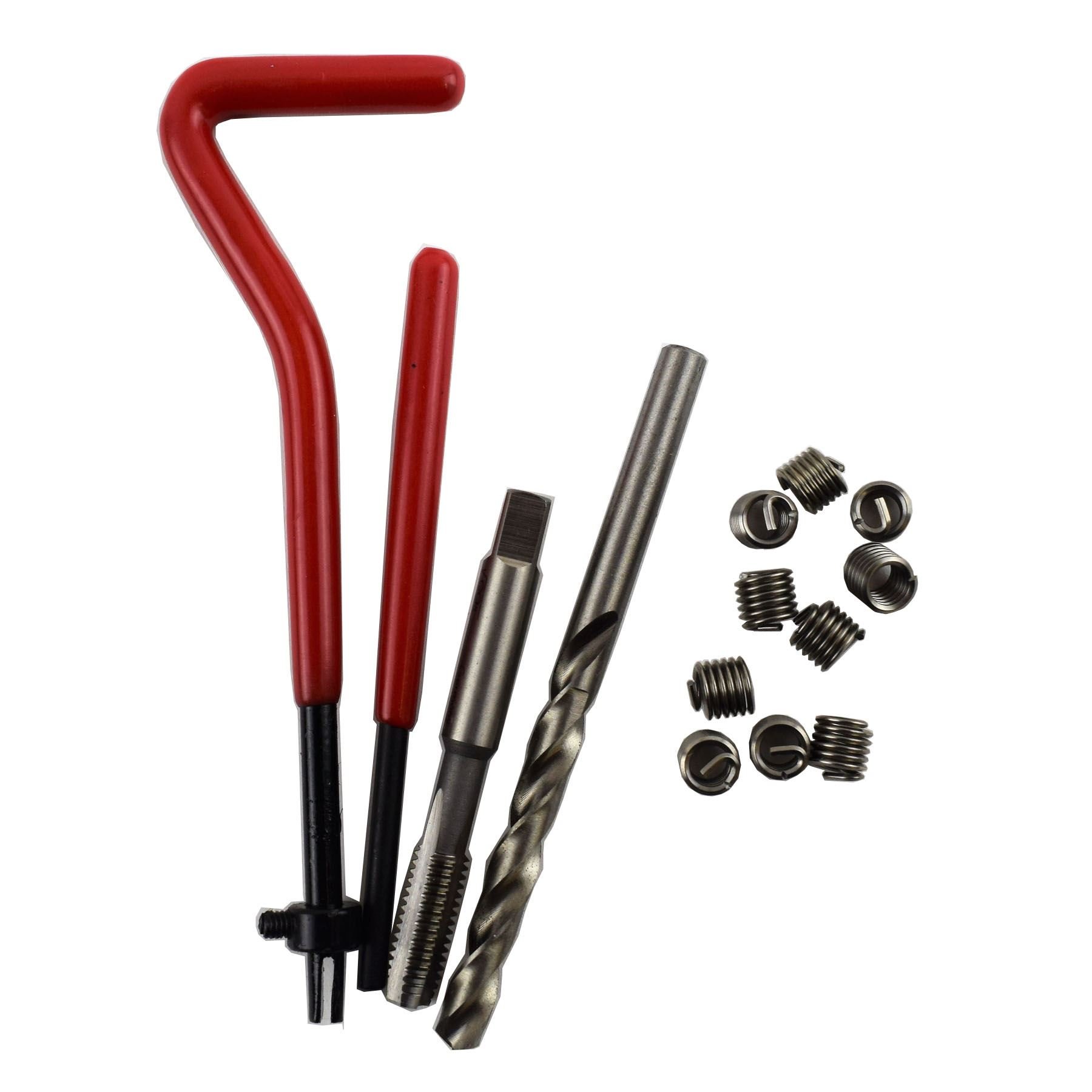 AB Tools-Unithread 1/4" x 20 Whitworth BSW Toca Reparar Kit de Fresas Helicoil roscas dañadas 14PC Kit
