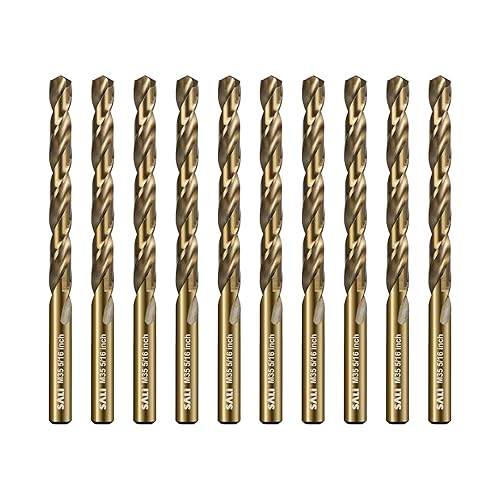 Miniatura 17 de SALI Juego de brocas de cobalto, 10 piezas de 7/32 pulgadas M35 kit de brocas de acero de alta velocidad de longitud estándar para metal endurecido,