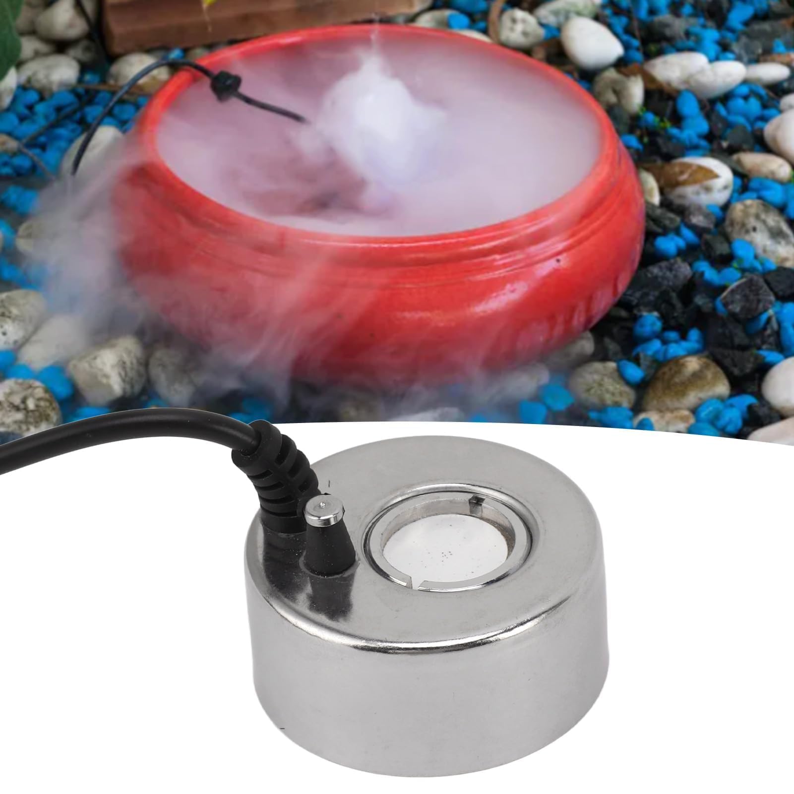 Nebulizzatore ad ultrasuoni, Nebulizzatore in Alluminio Nebulizzatore Acqua Mister Terrario Mister DC 12V Interfaccia Fontana Interna Paesaggio Atomizzatore Umidificatore per