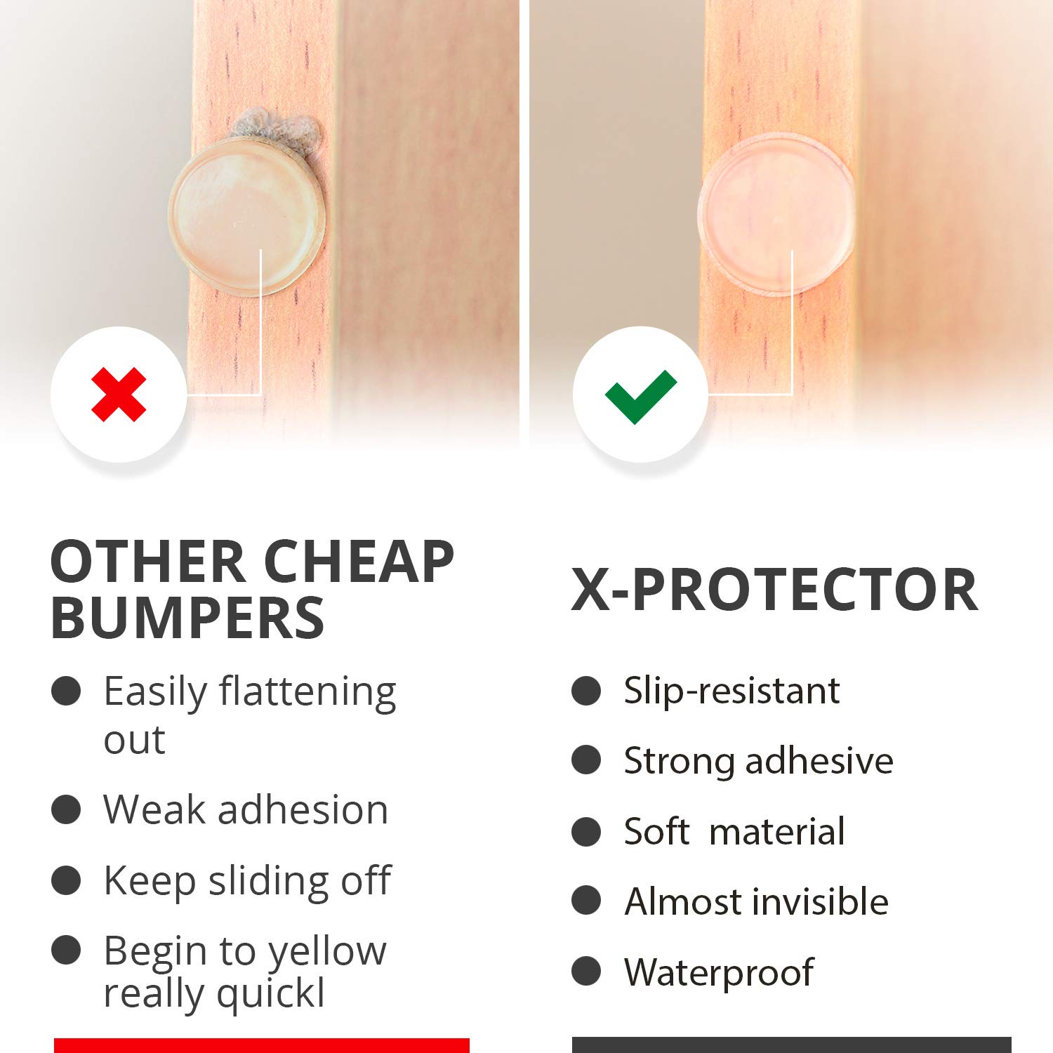 Door Bumpers XPROTECTOR Premium Bumpers 100 pcs ½