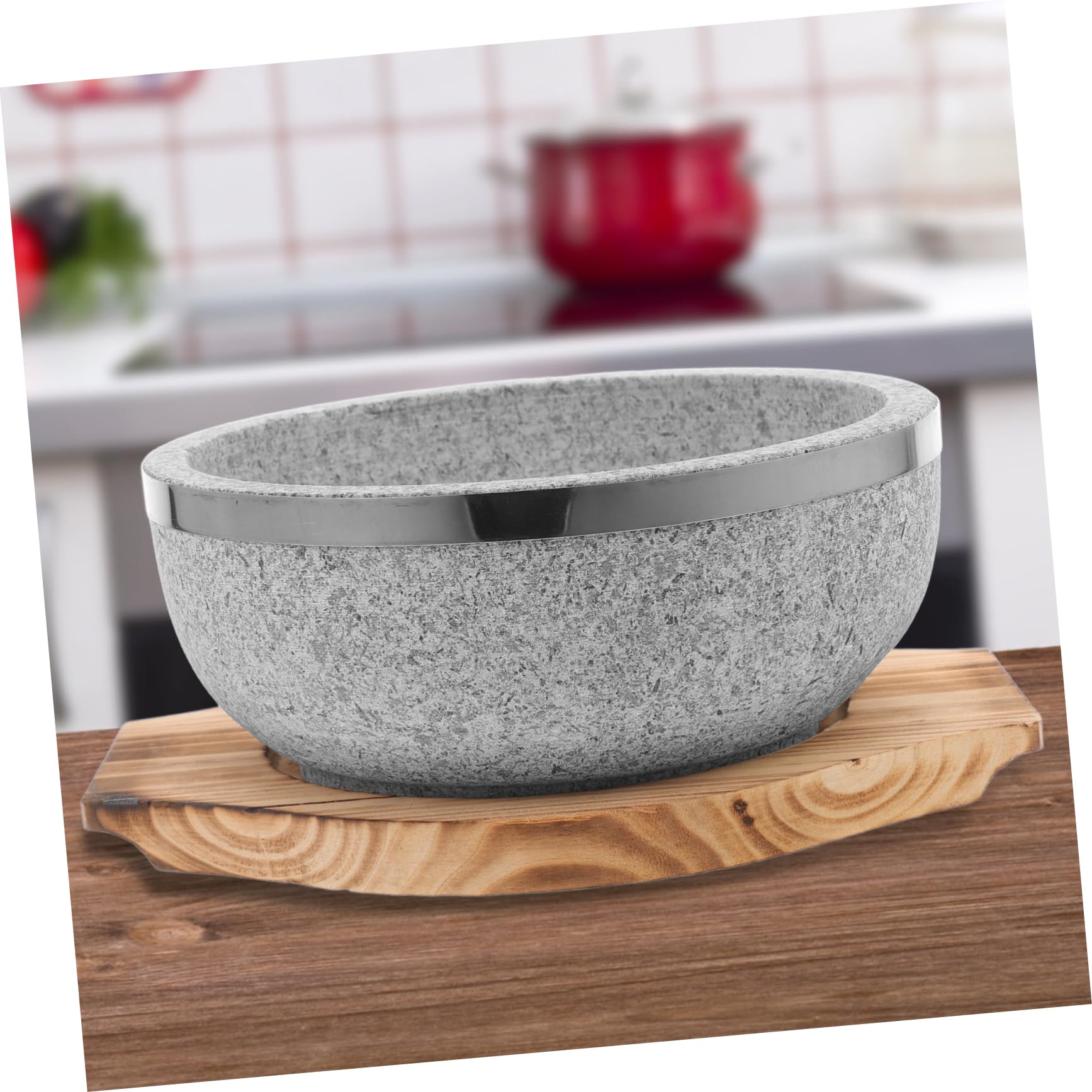 Stone Pot Bibimbap zestaw misek 800 ml koreańska miska do zupy z tacą zaopatrzenie kuchenne