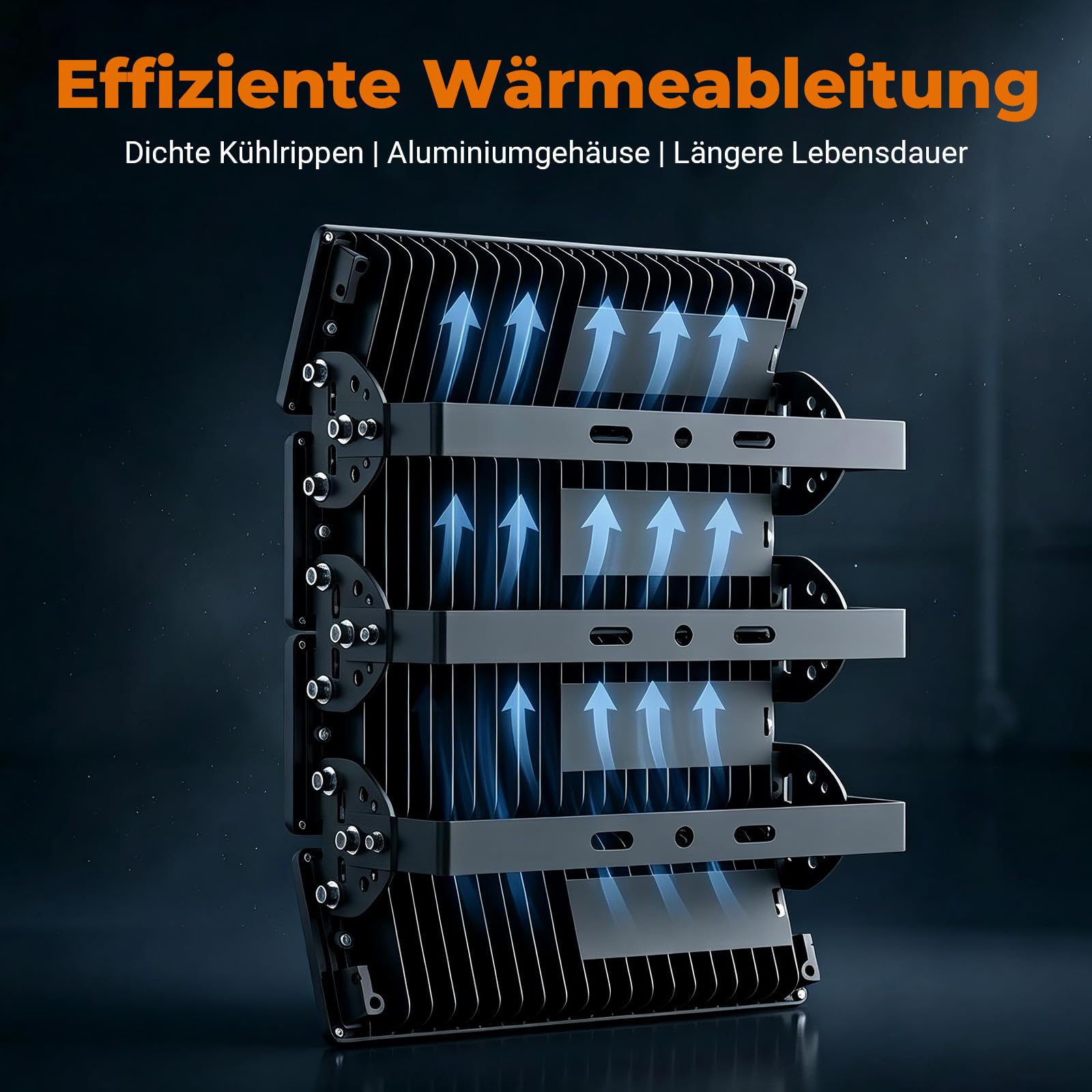 400W LED Flutlicht 56000LM, 85V-305V Weitspannung Scheinwerfer | 5000K. Flimmerfrei, IP67, 10KV. Robust & einfach montierbar. Geeignet für Sportplatz Baustellen. Generatorkompatibel