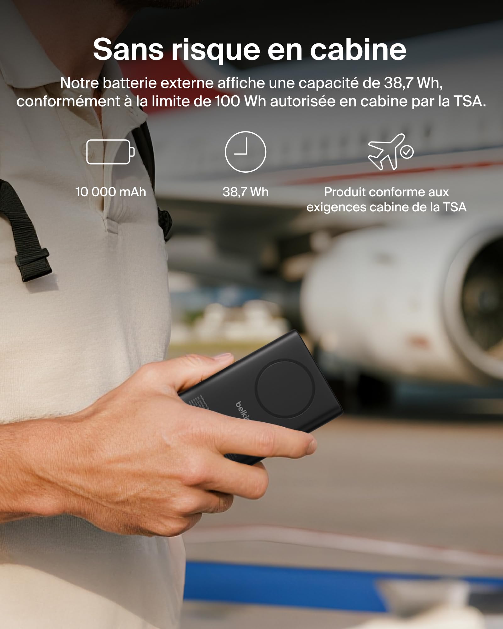 Belkin UltraCharge Pro Batterie Externe Magnétique 10K Et Béquille - Noir