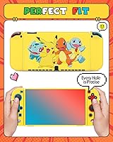 Vista 3 de Funda OLED para Nintendo Switch OLED con diseño de anime, diseño de dibujos animados, divertida, divertida, suave, delgada, protectora, acoplable