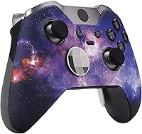 Vista 4 de eXtremeRate Nebula Galaxy Patterned Faceplate Cover, Soft Touch Front Housing Shell Case, Comfortable Soft Grip Replacement Kit for Xbox One Elite