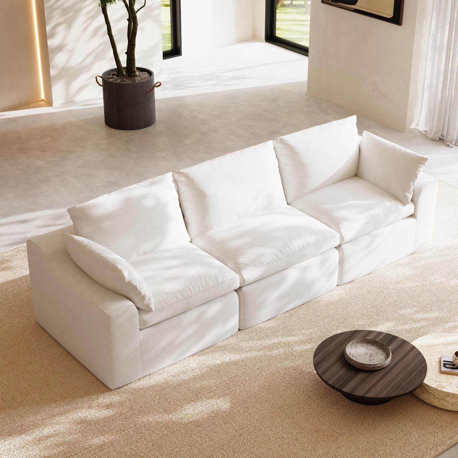 Novilla 104.3 inch Modular Cloud Couch