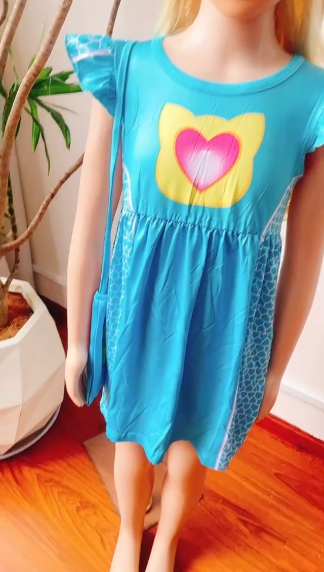 Vestido de superhéroe con mangas flutter y accesorios miniatura 5