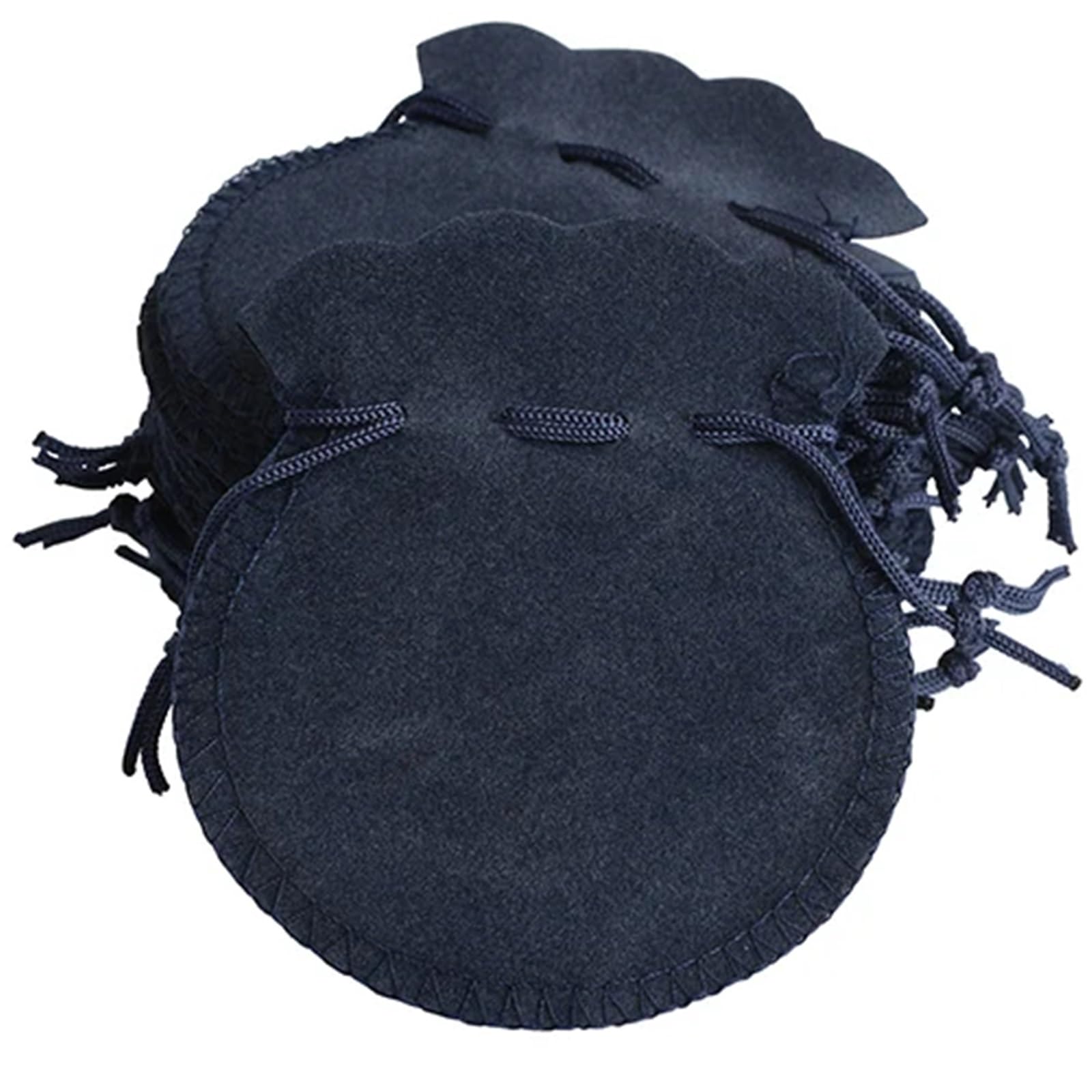 Lot de 200 pochettes à bijoux en velours avec cordon de serrage - 7 x 8 cm - 9 x 12 cm - Bleu marine