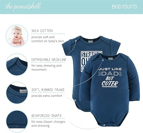 Miniatura 3 de The Peanutshell Newborn Boy Clothes & Baby Layette Set, 0-24 Month Sizes, New Born Baby Boy Gifts, 23 Piece, Blue Camo