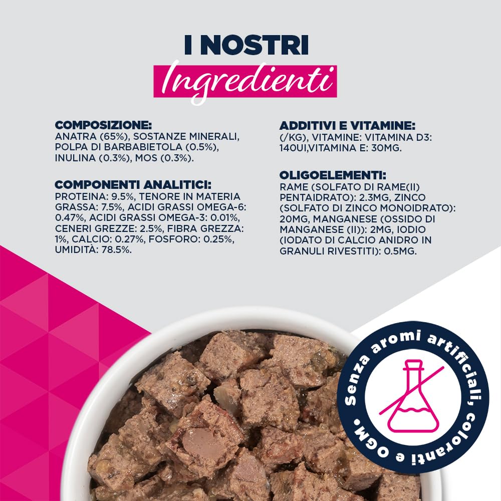 EUKANUBA Special Care cibo umido per cani adulti, Mono-Protein all’anatra 6 x 400 g