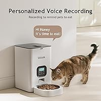 Vista 4 de VOLUAS Comederos automáticos para gatos, comedero cronometrado para mascotas para gatos y perros con dispensador de alimentos secos, bolsa