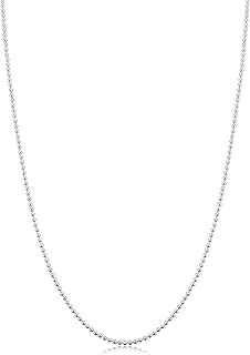 Kooljewelry Sterling Silver Polished Ball Chain Necklace (1 mm, 1.2 mm, 1.5 mm or 1.8 mm) - coolthings.us