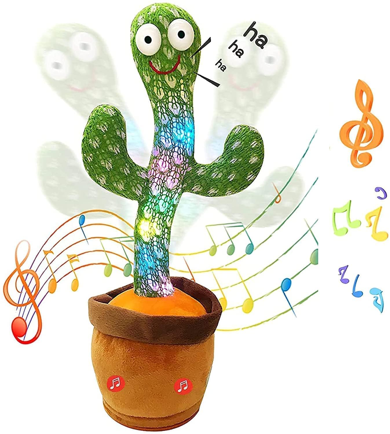 IYAAN Diwali Gift Item for Kids Musical Dancing Wriggle Soft Cactus Toy Gift Item for Toddlers 1 Pcs (Random Design)