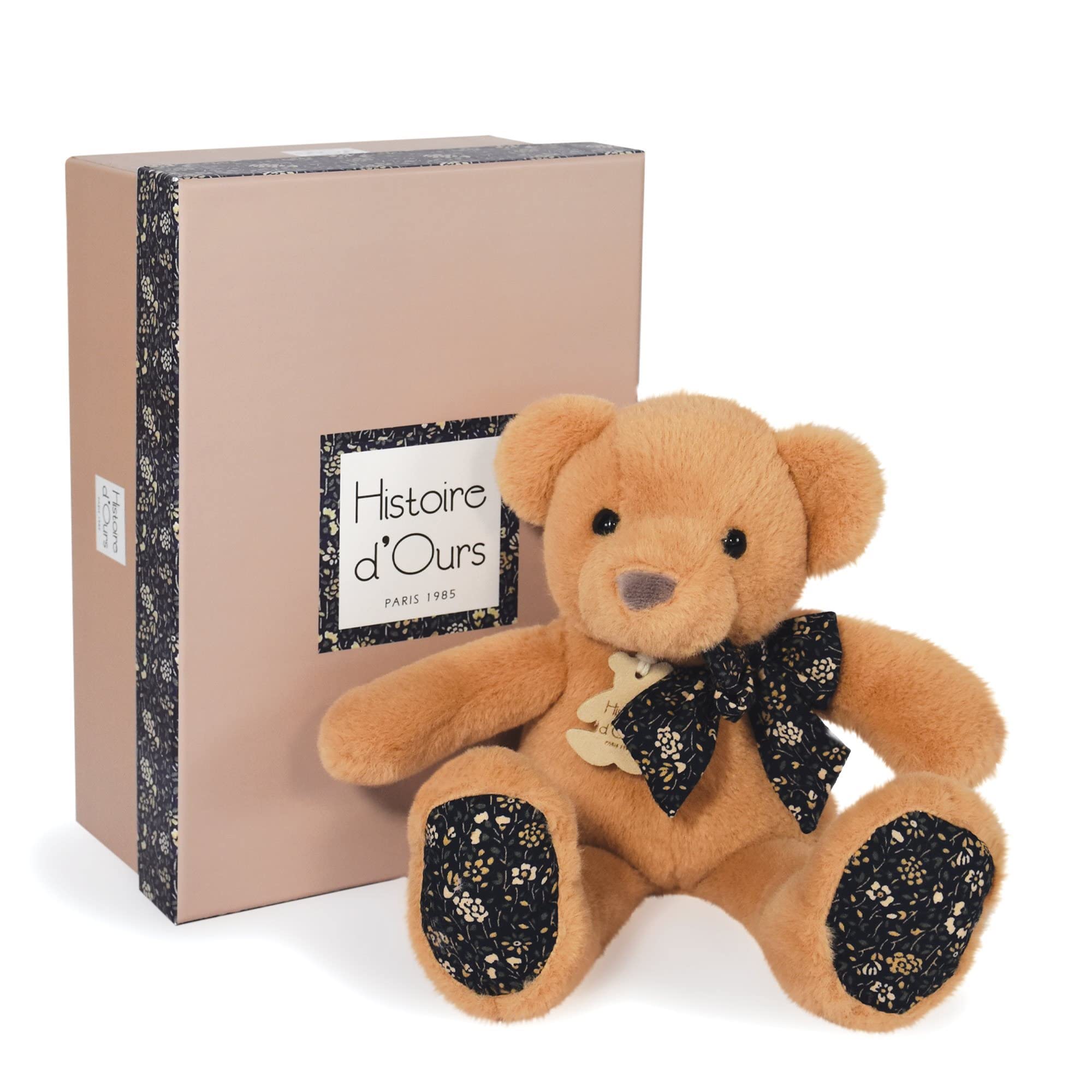 Histoire d'ours - Soft Toy Bear – Cuddly Friends – Gift Box – Light Brown – 25 cm – Birth and Birthday Gift Idea for Boys and Girls – HO3123