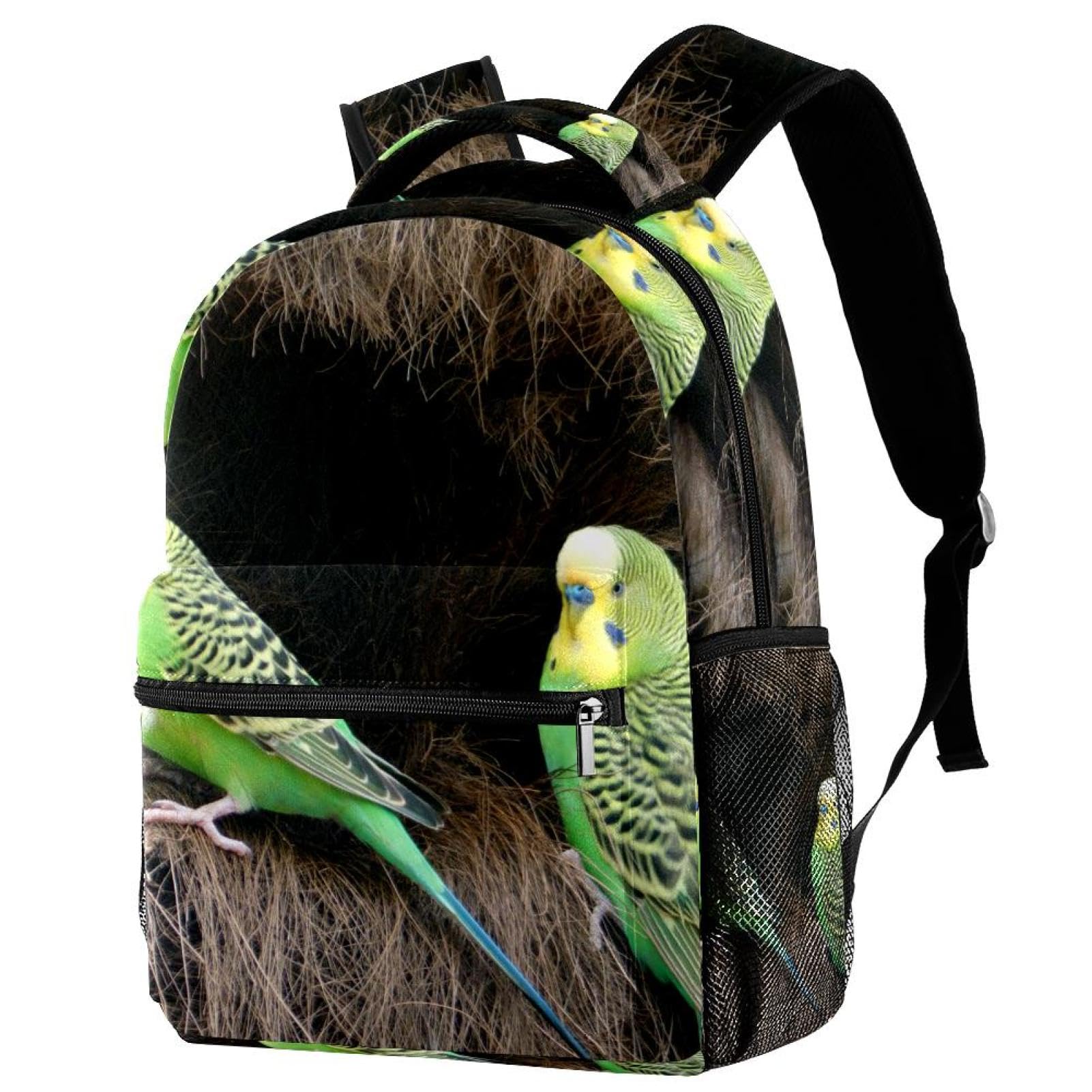 Melopsittacus - Zaino scolastico per uomo e donna, borsa da viaggio per computer portatile, leggera, zaino per libri casual