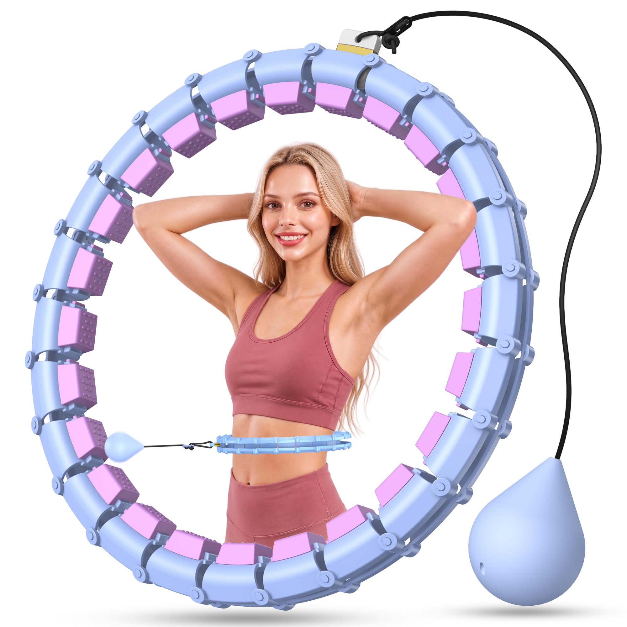 Weighted Infinity Fitness Hoop with Silent 24 Detachable