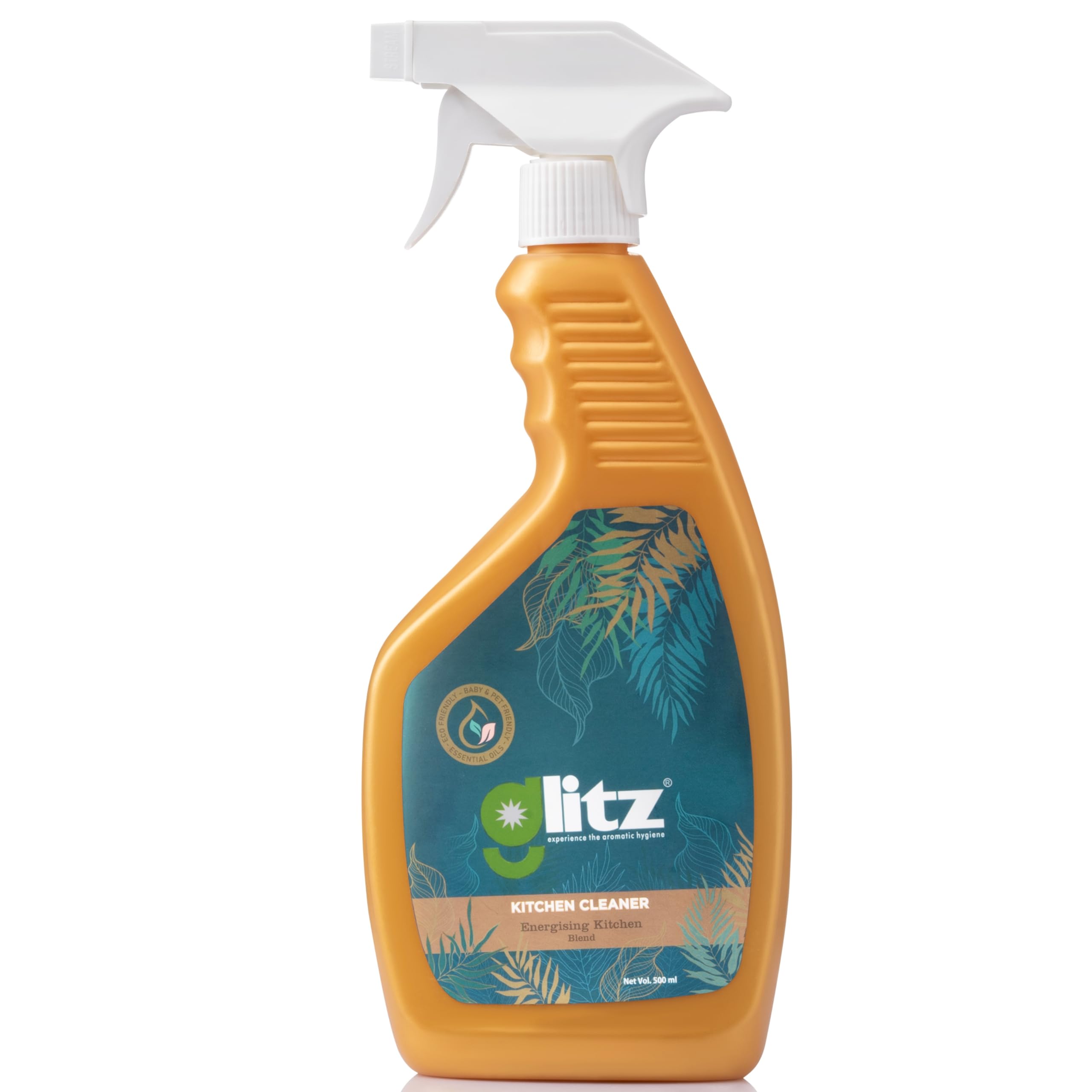 Glitz Kitchen Cleaner 500ml | Natural Disinfectant | Eco-friendly | Bio degradable | Baby & Pet Friendly | Energizing Kitchen Essential Oils Blend | 100% Natural Ingredients (B0BRVDBZFF) Amazon Price History, Amazon Price Tracker