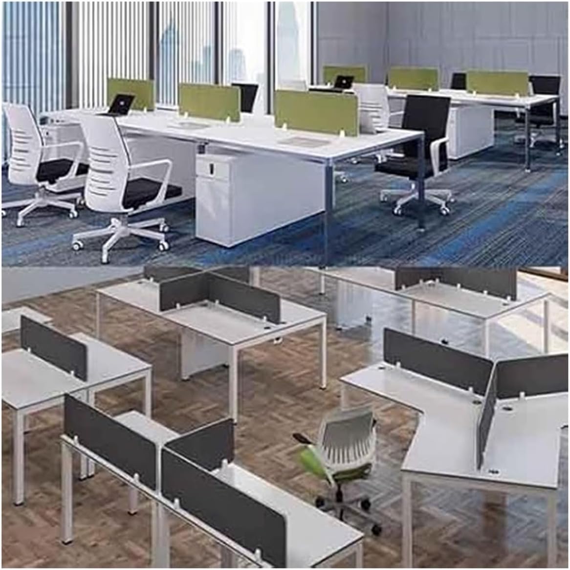 Acoustic Desk Privacy Divider, Freestanding Sound Absorbing Partition Panel with Clips, Office Cubicle Divider for Workspaces, Classrooms, Libraries (Black, 30x60cm)