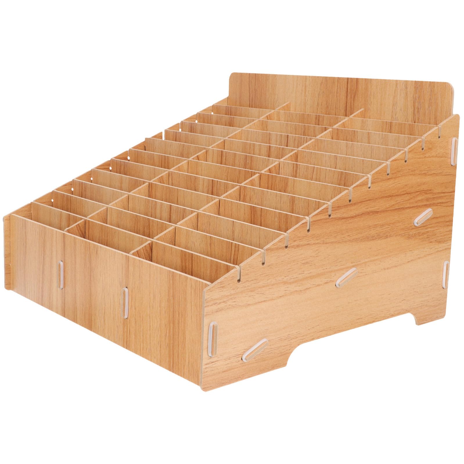 Garneck Scatola Funzionale di Gestione del Telefono e Gestione del Telefono in Legno Scomparti Multipli Grande Capacità Design Elegante per Decorazioni Scuola, Organizer Scrivania Ufficio