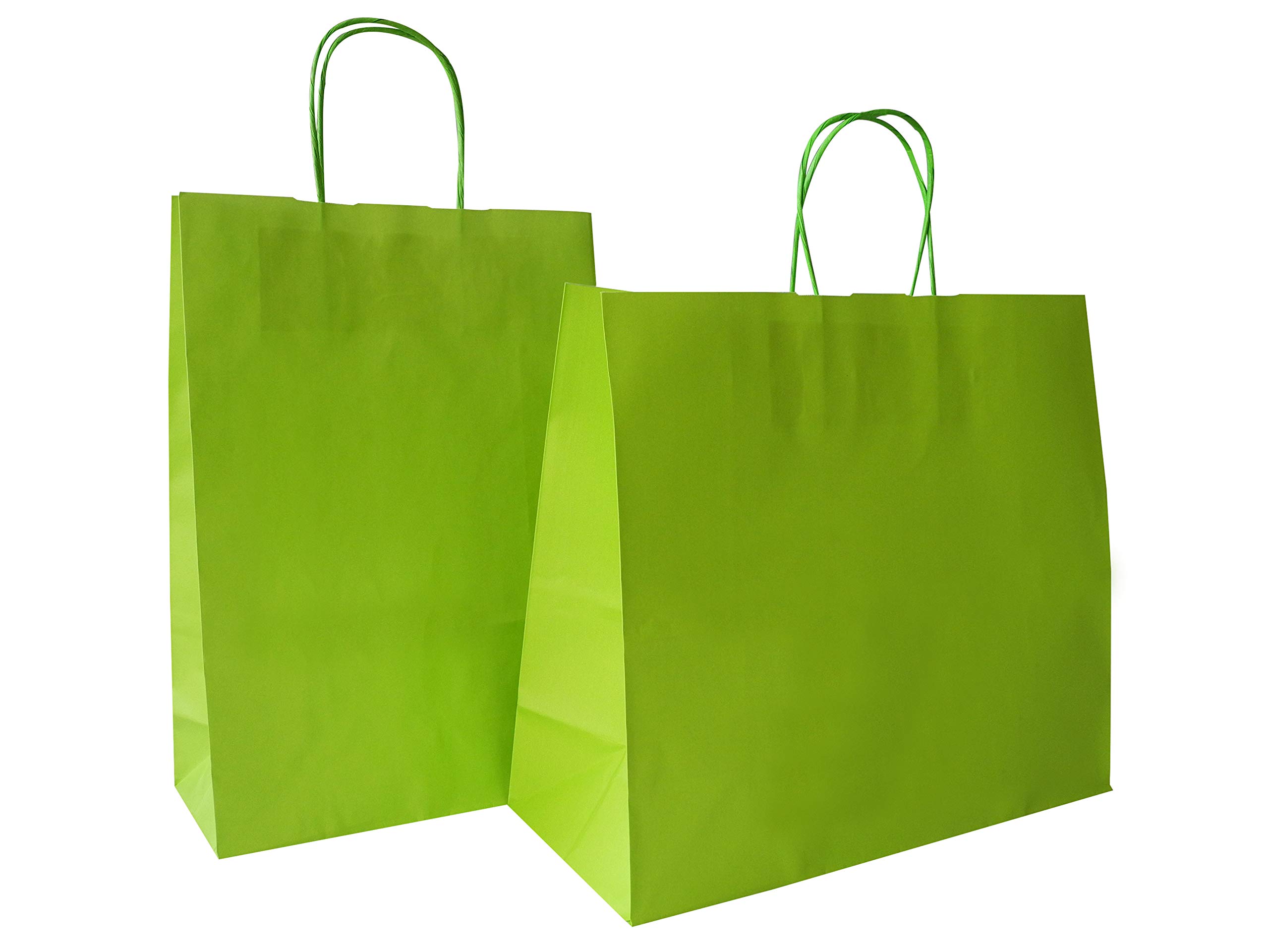 Carte Dozio - Shopper in Kraft color Verde Acido, maniglia ritorta, f.to 23+10x32, cf 25 pz