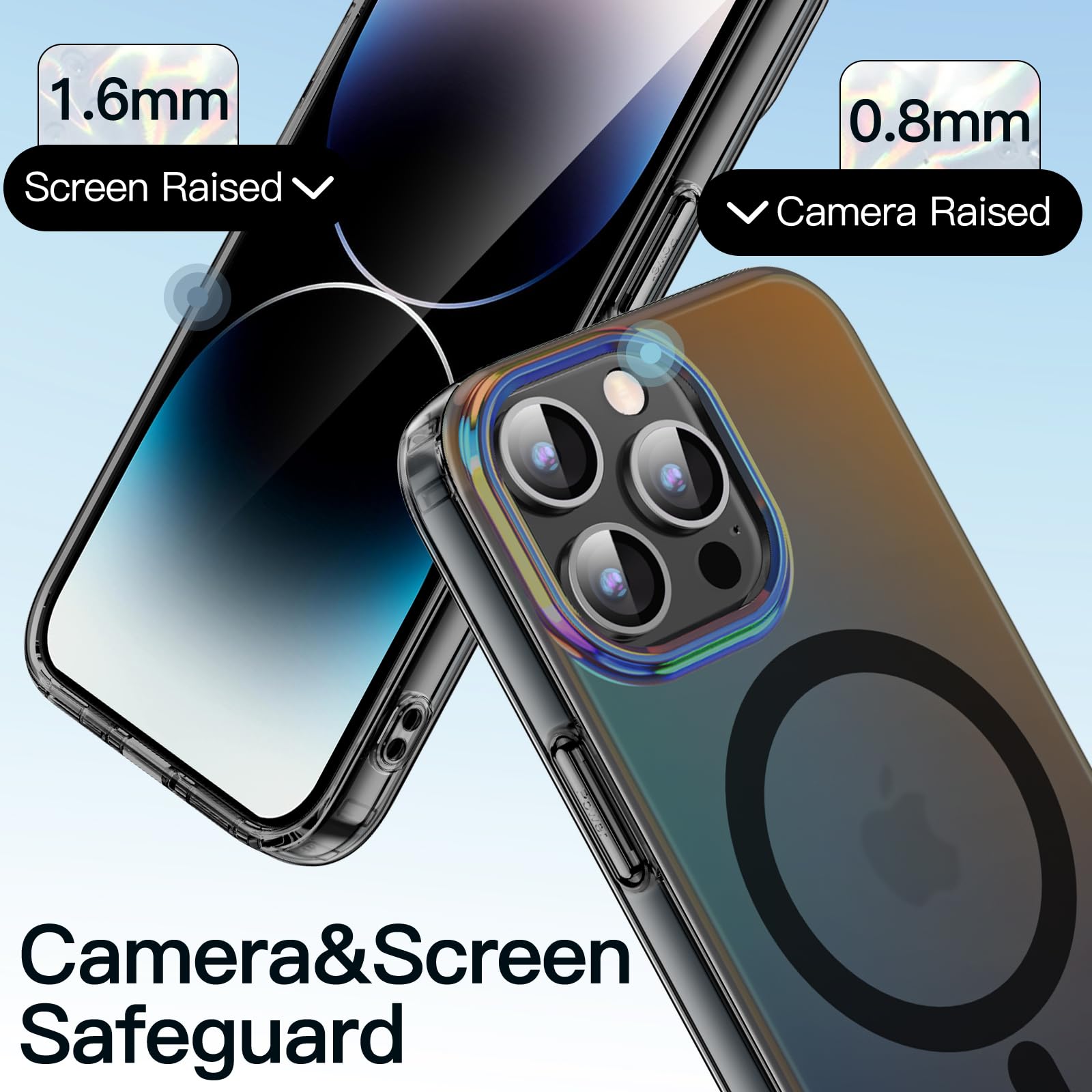 Coque Iridescente Pour IPhone 17 (6,3 Pouces), Compatible MagSafe, Dos Translucide Fluo, Antichoc - 4