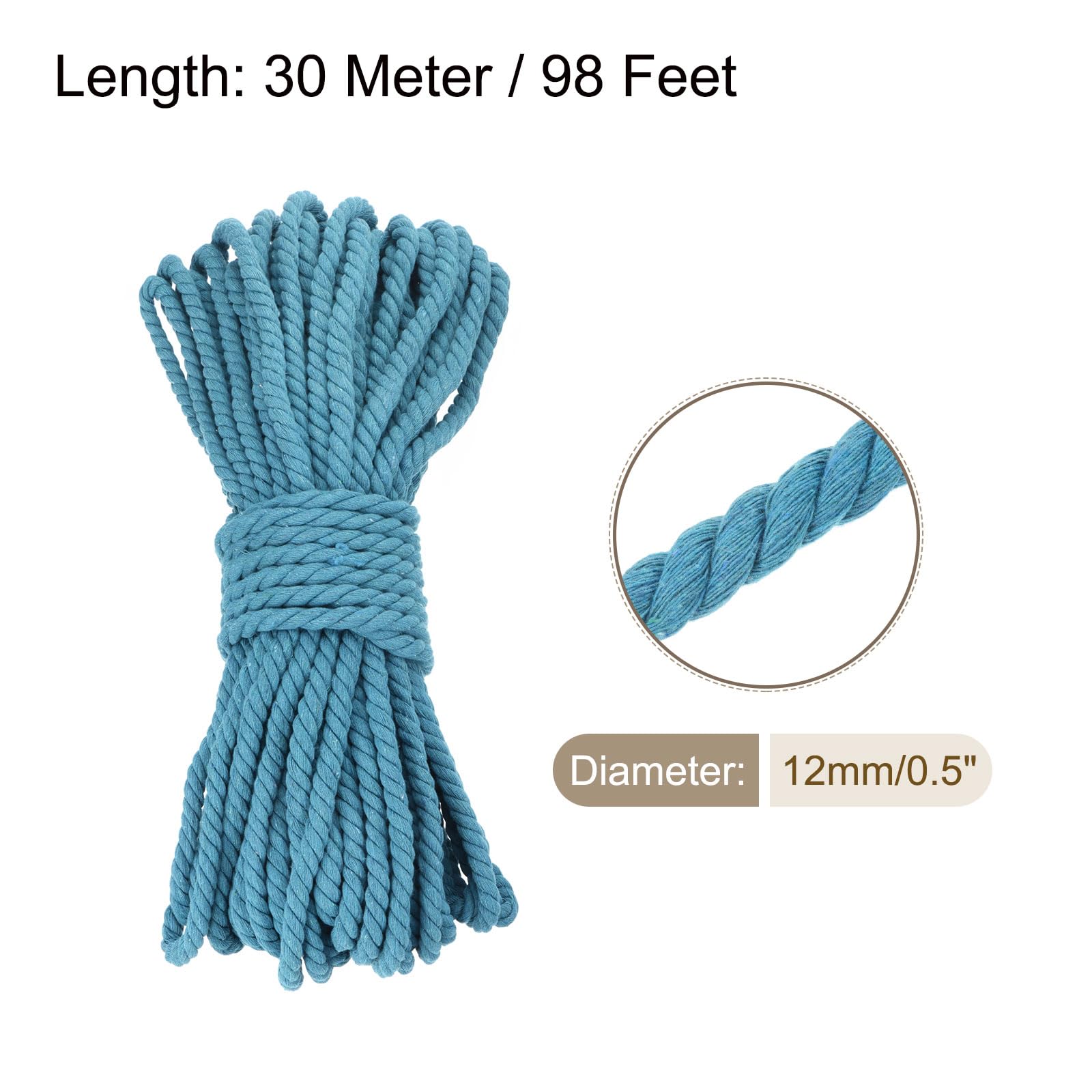 Rebower 0.5 Inch 98 Feet Macrame Cord - Image 2