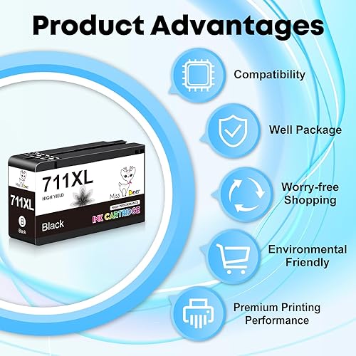 Miniatura 6 de Miss Deer 920XL - Cartucho de tinta compatible con HP 920XL 920 XL 920, funciona para impresora HP Officejet 6500 6500A 6000 7000 7500 7500A E709, 8