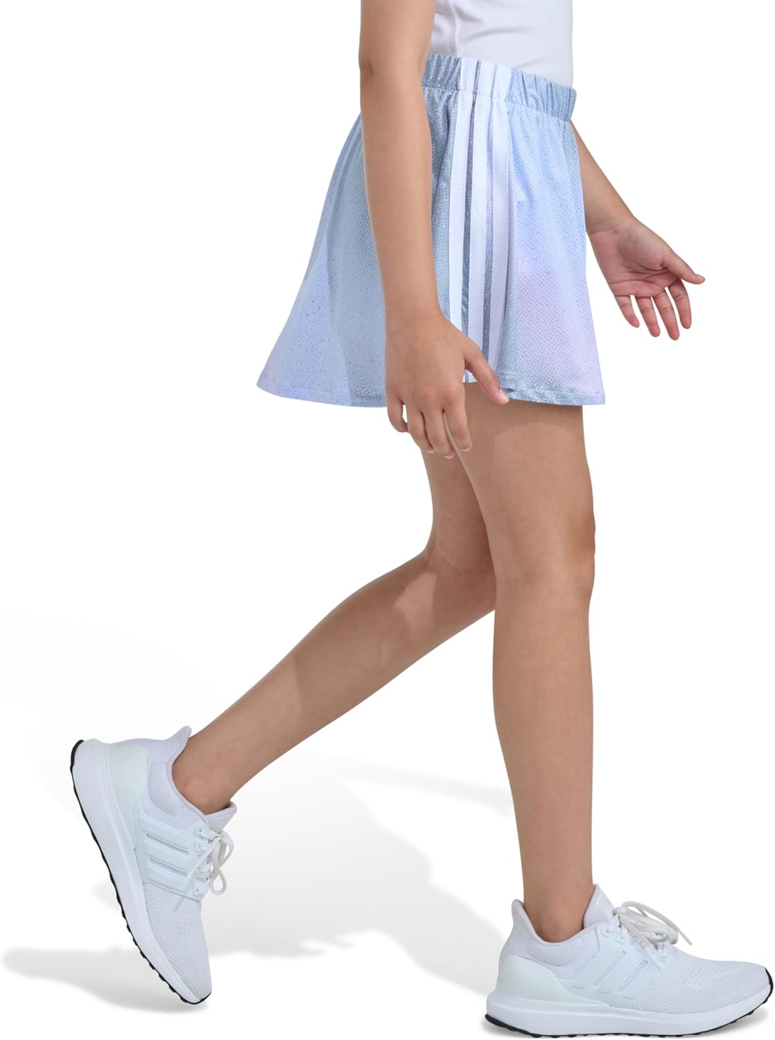 adidas Girls Elastic Waistband Faux Wrapped Skort