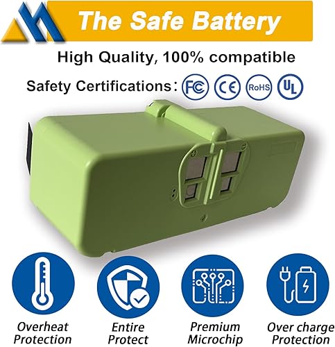 Miniatura 3 de para iRobot Roomba Batería de repuesto 1800LI Batería de iones de litio para Roomba 690 675 960 895 890 860 850 680 695 680 690 670 640 614 Series