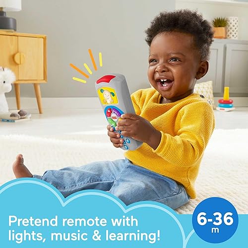 Miniatura 2 de Fisher-Price Juguete de aprendizaje para bebés Laugh & Learn Puppy Control remoto de TV con música y luces para bebés a partir de 6 meses