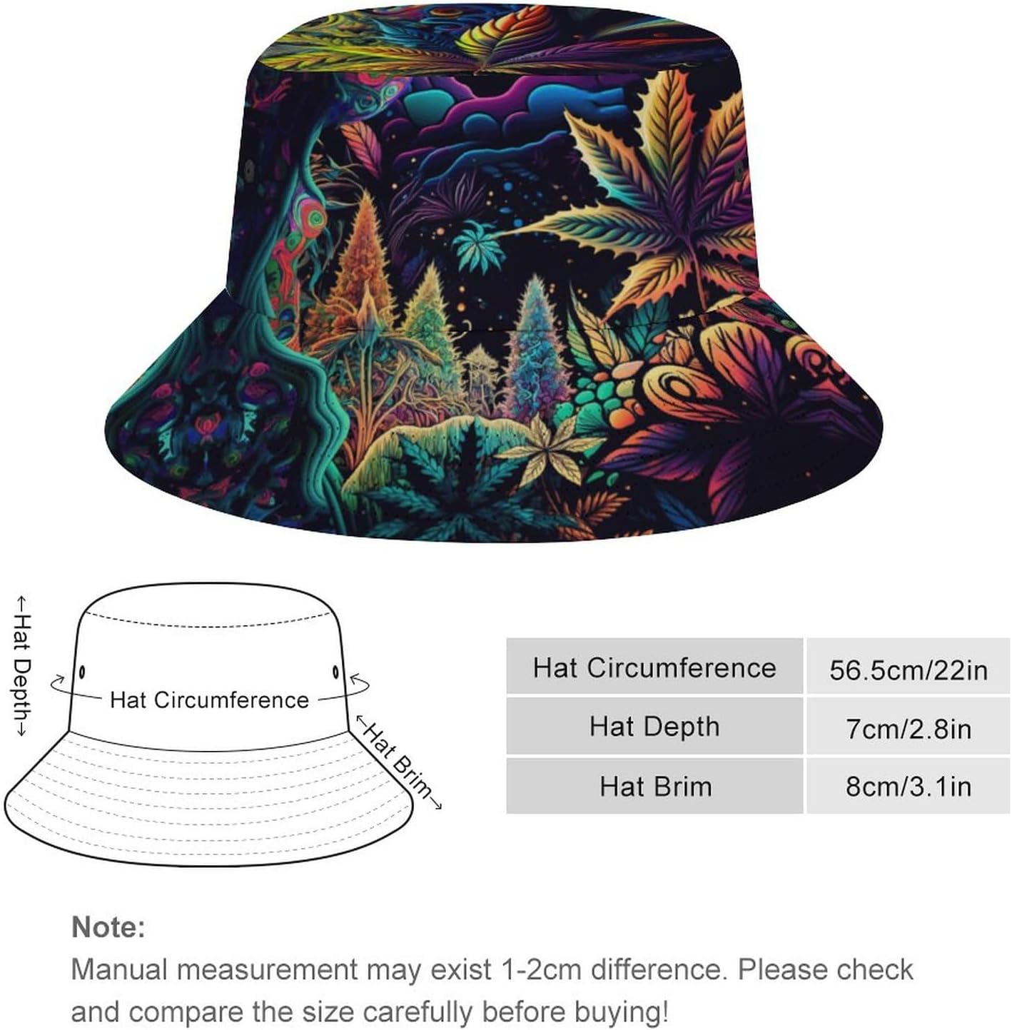 Mercuryelf Alien Weed Leaf Bucket Hat Gifts for Men El Salvador Ubuy