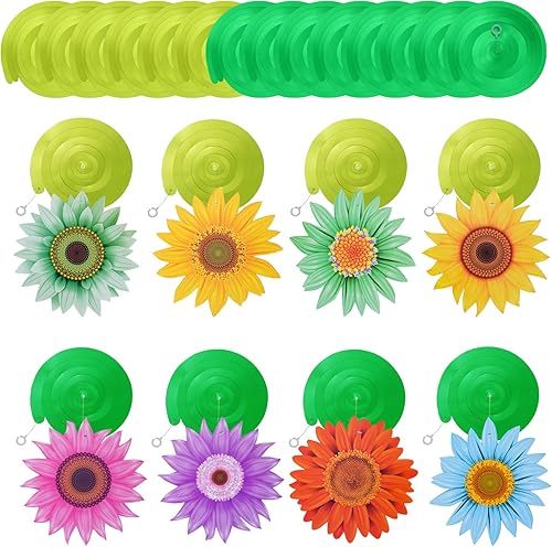 jiebor 60 piezas de flores de primavera colgantes, girasol, girasol, temática de verano, decoraciones de fiesta de cumpleaños para ducha, boda,