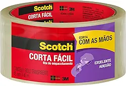 Scotch, 3M, Fita de Empacotamento, Corta Fácil – 45mm x 40m