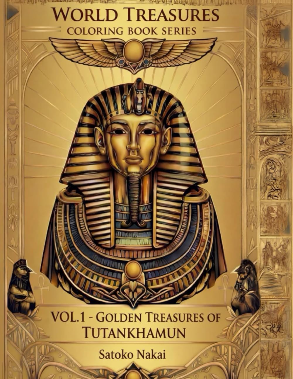 WORLD TREASURES — Coloring Book Series: VOL.1 — Golden Treasures of Tutankhamun