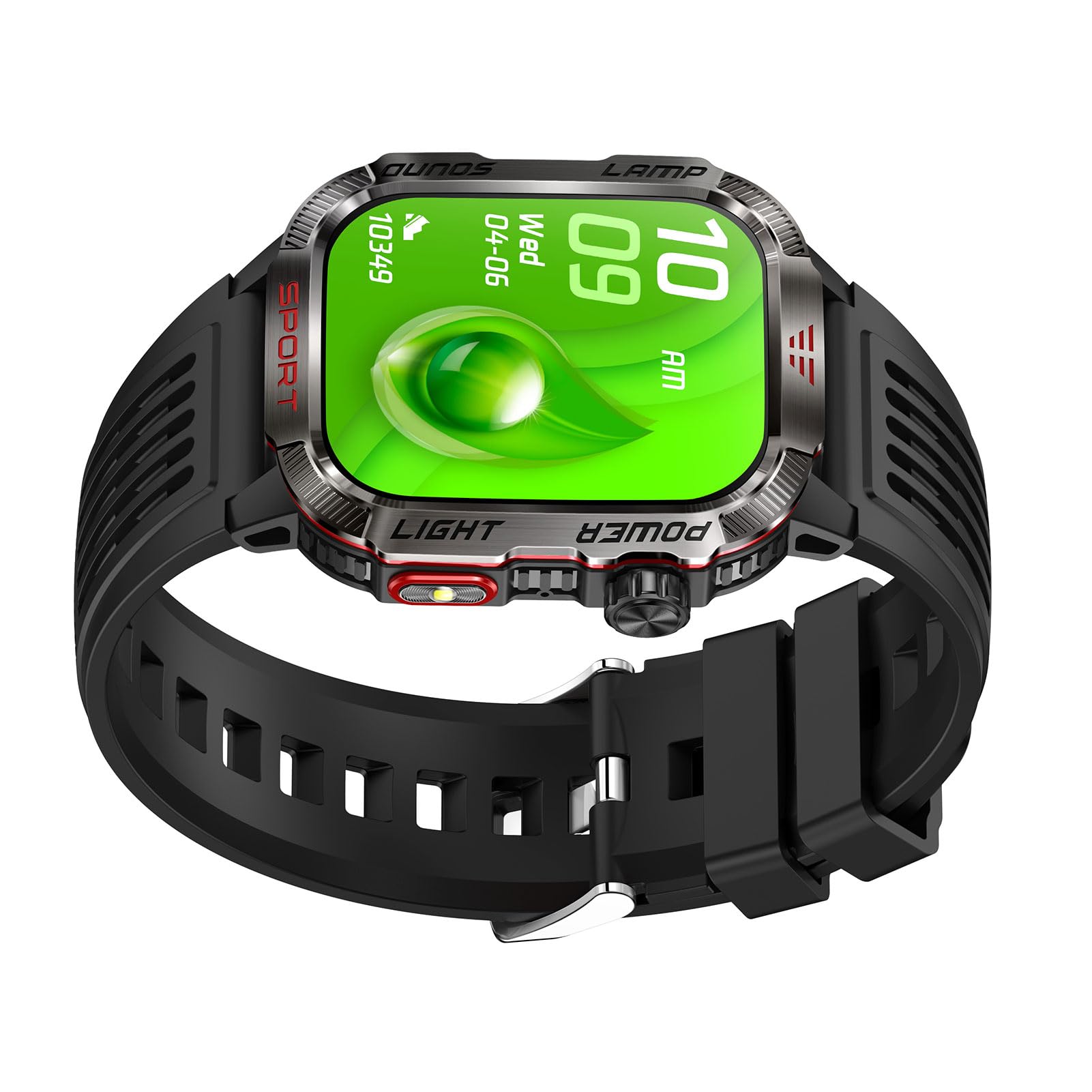 Mingzhe Sports de Plein Air Intelligents Écran HD de 0,01 Pouce avec Boussole IP68 5.0 Plus 100 Modes Sportifs pour la Randonnée, la Course à Pied, Le Cyclisme Bracelet en Silicone