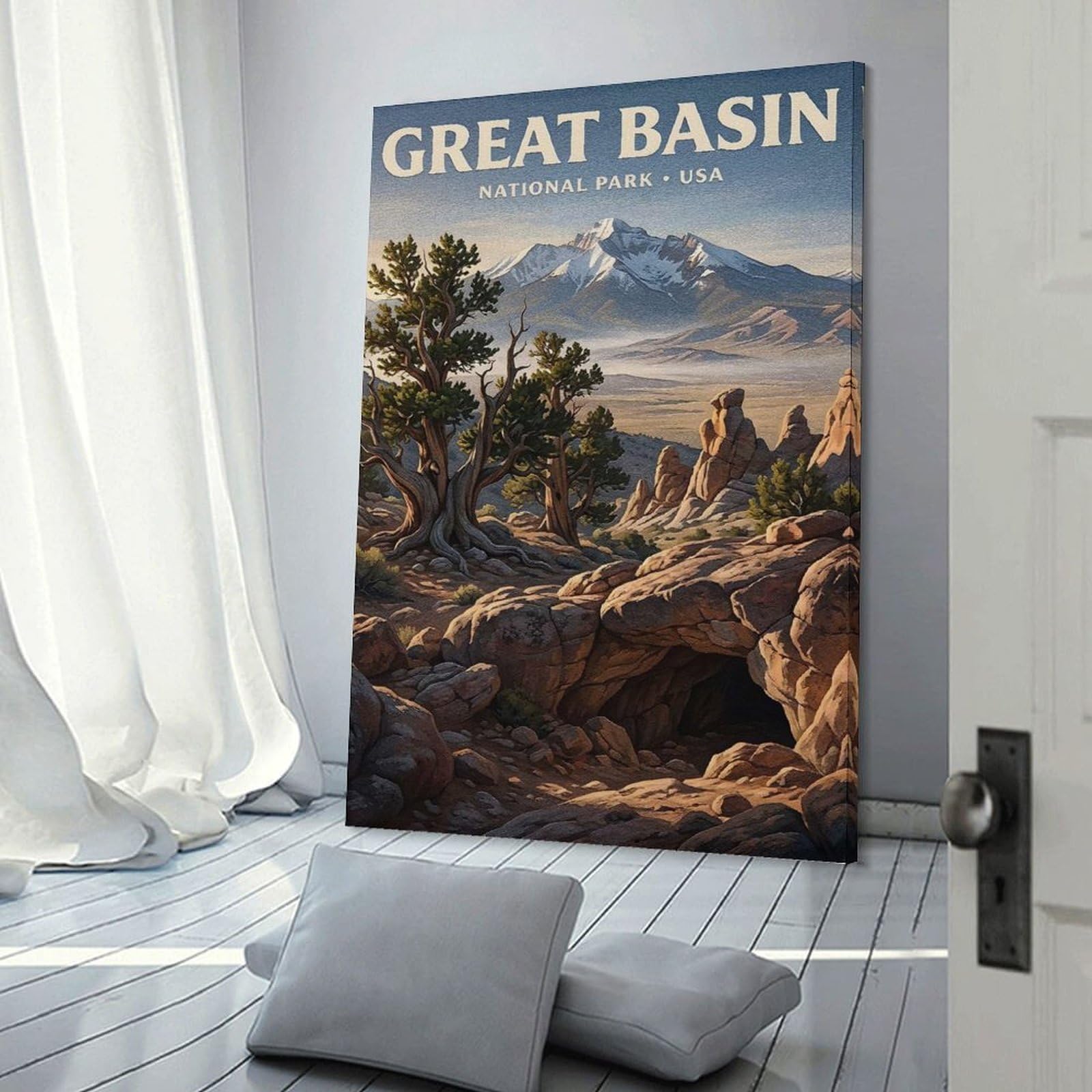 Junmoney Great Basin National Park Home Decor Wall Art 16x24inch(40x60cm), for Restful Interiors, Bedrooms Or Small Rooms, Decorative Wall Art for Cosy Rooms