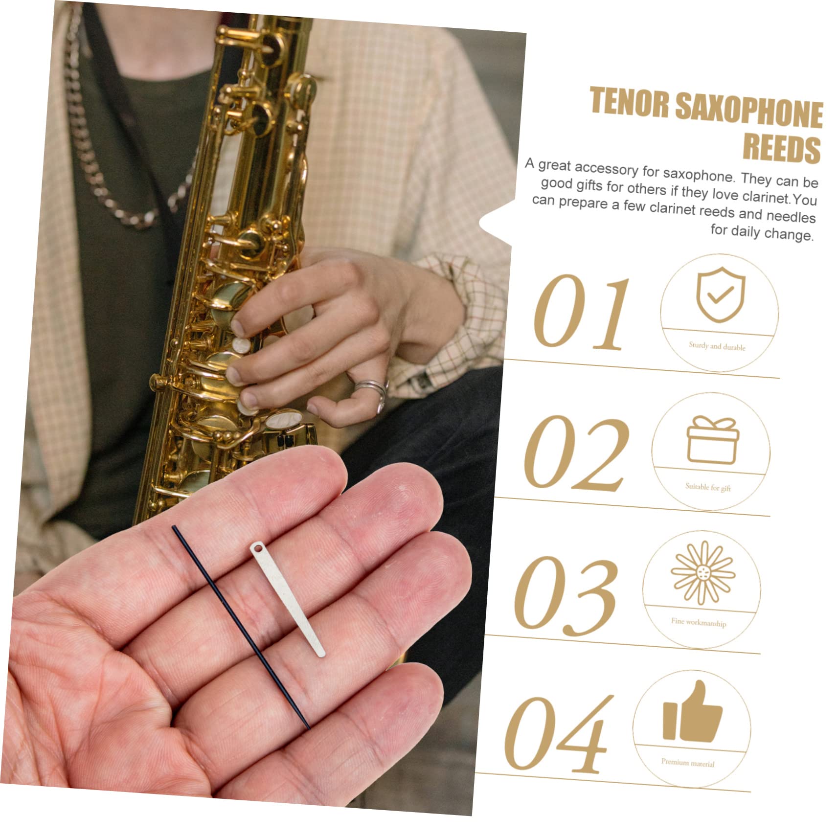 GLSTOY Musical Instrument Accessories Saxophone Pogo Pin Saxophone Lyre Reed Tool Clarinet Reeds
