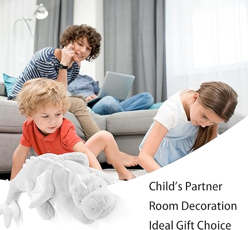 Miniatura 3 de YOUBLEK Animales de peluche con peso de 40 pulgadas, 2 libras, lindo dragón de peluche, juguete de dinosaurio con peso para niños y adultos, regalo