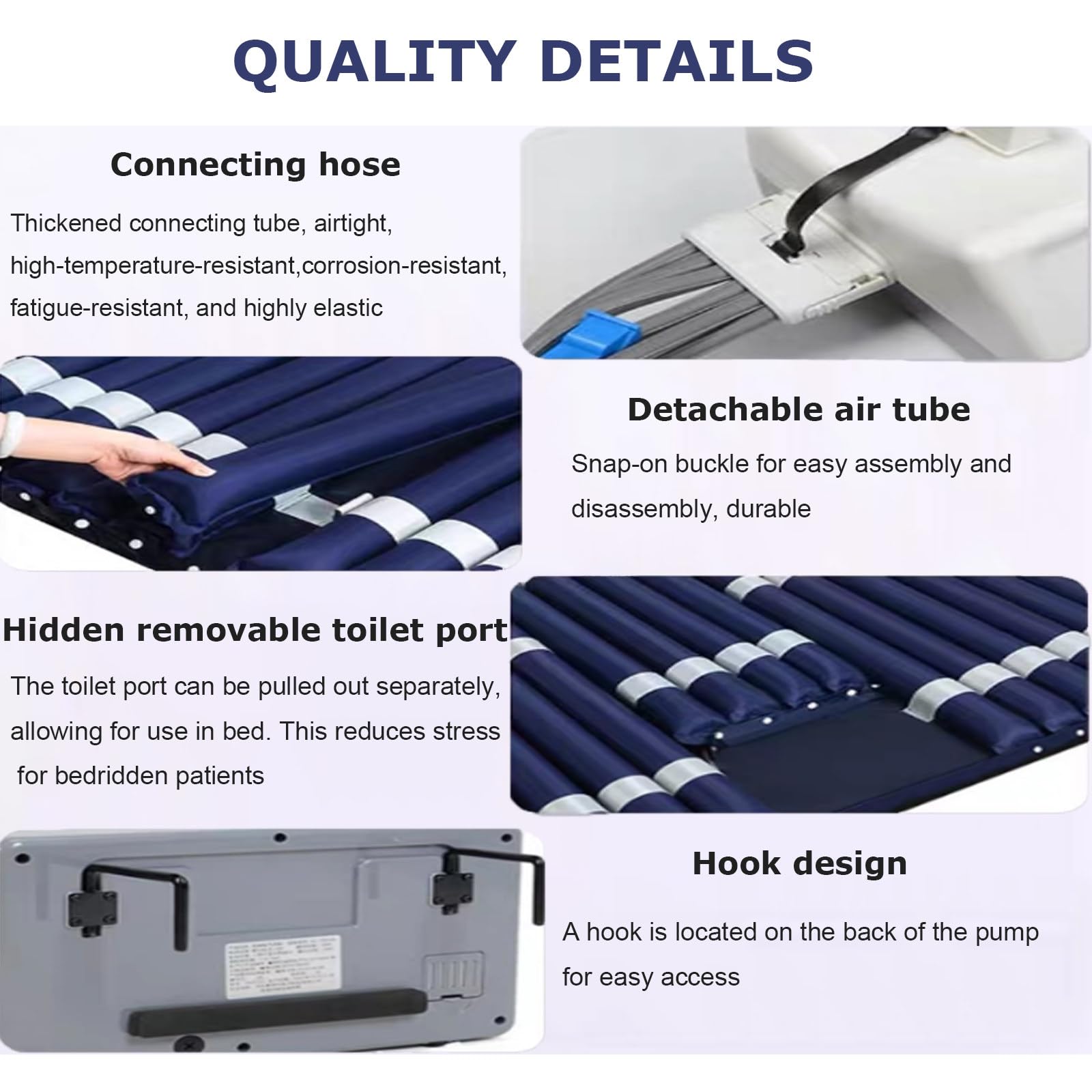 Materac przeciwodleżynowy Airflow, materac przeciwodleżynowy dla rodzin i domów opieki, z naprzemiennym ciśnieniem do leczenia odleżyn i odleżyn