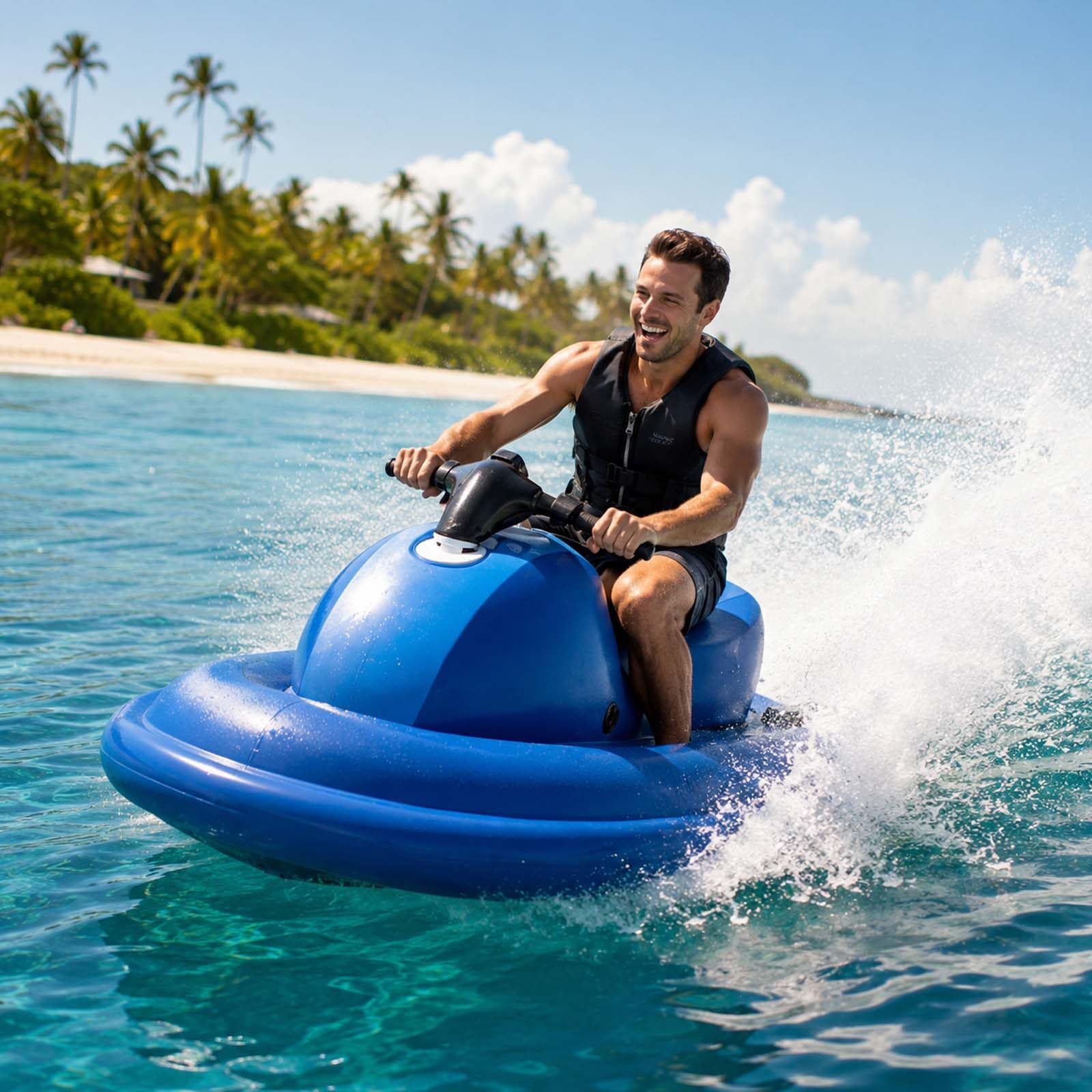 QFGain Foldable Motorized Kayak with 500W Underwater Scooter, 40M Dive Rating and 1800-2700 RPM Thruster for Fishing, Snorkeling and Exploration Boat+500W16A