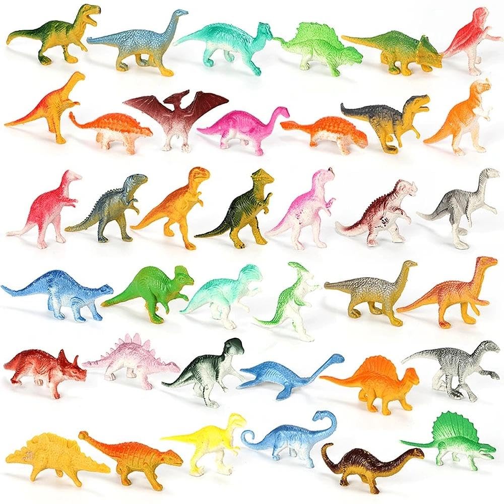 AYZDJ 39 Pack Mini Dinosaur Toys - Small Plastic Realistic Figures for Cake Decorations, Party Favors, Birthday Decor & Educational Play for Kids