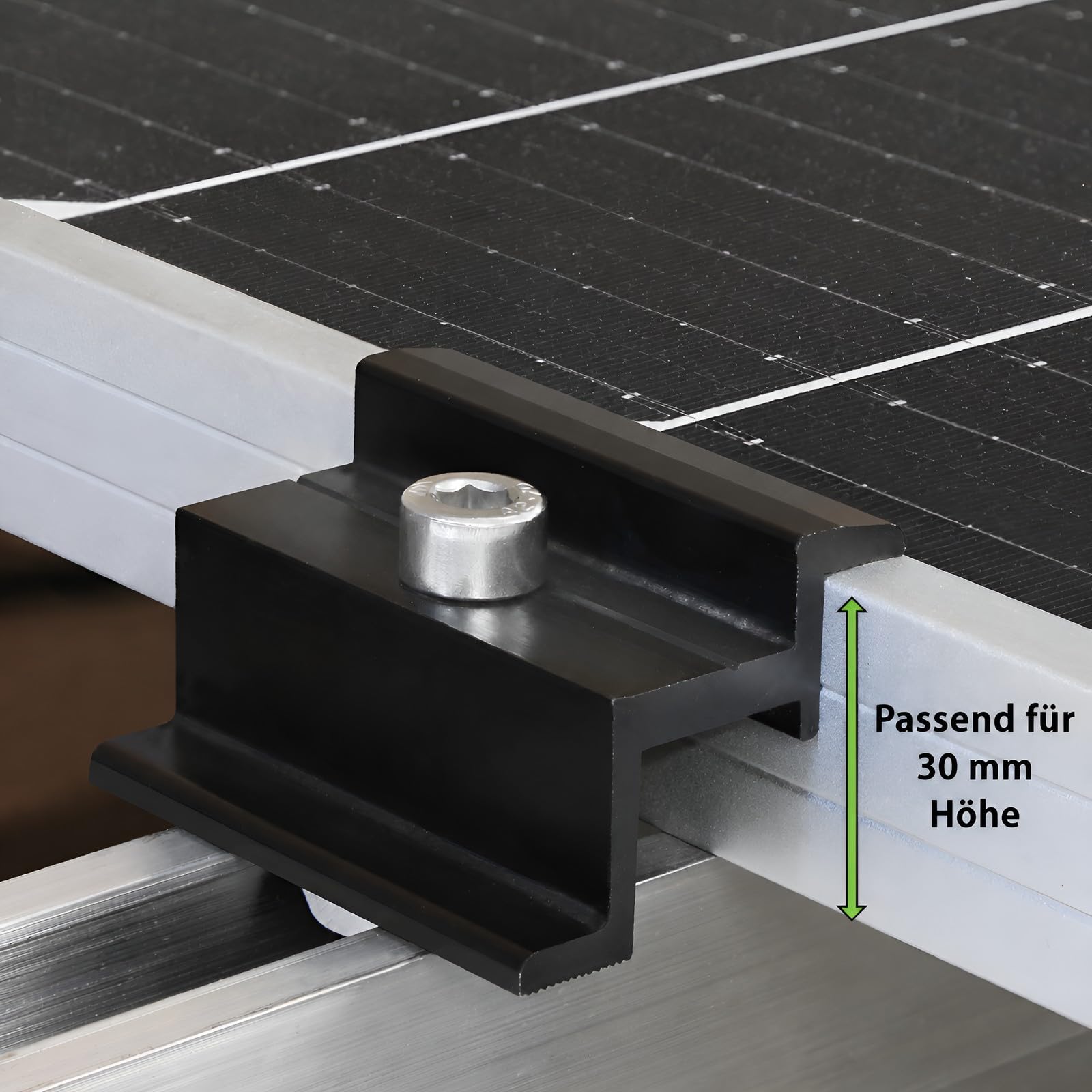 Photovoltaik Trapezblechdach Montageset für 4 Module | Privatkunden Steuersatz 0% | Befestigung Trapezblech Solarmodul Halterung PV Montagesystem Aluminium, Modulanordnung:Horizontal