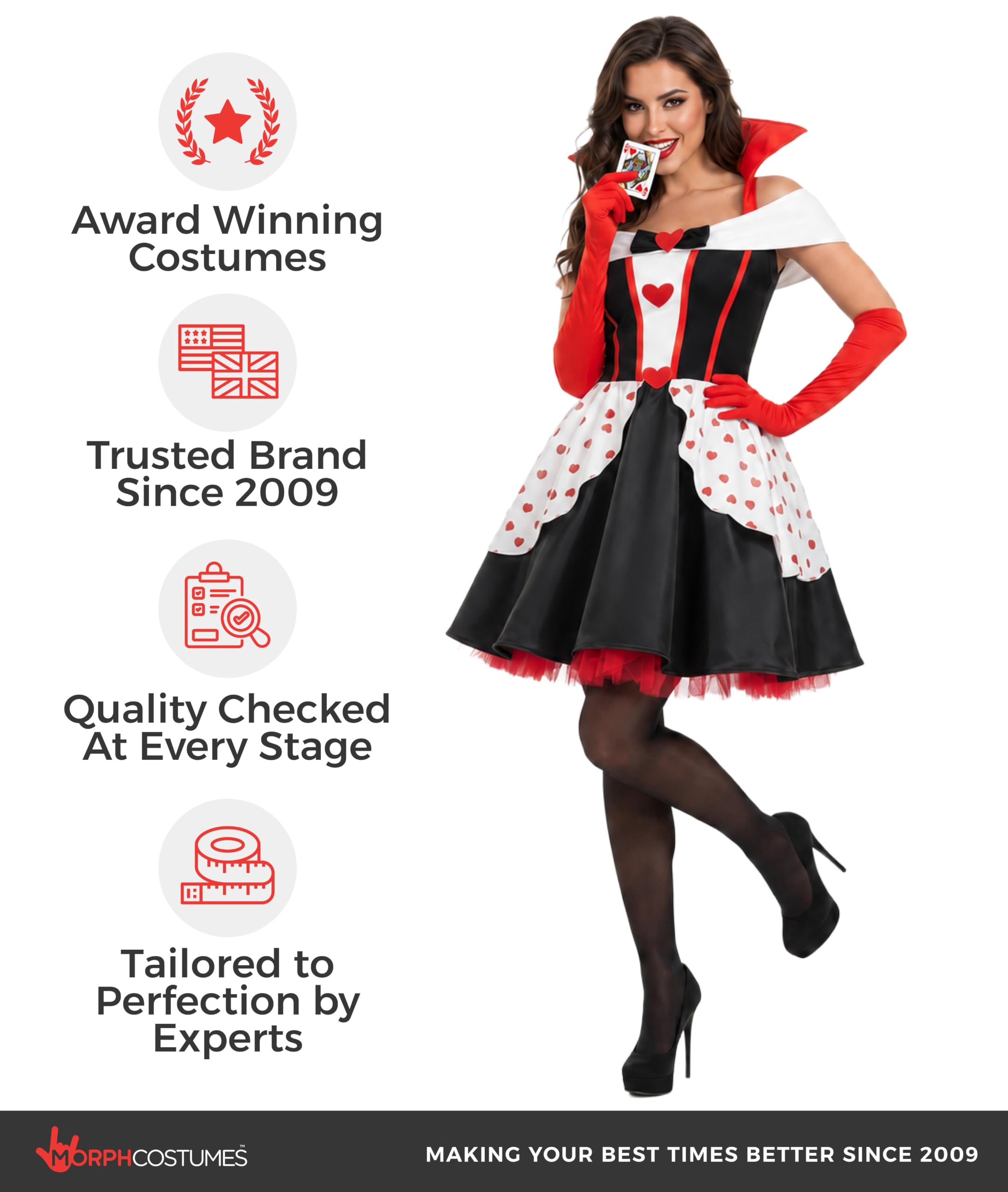 Fun Shack Deguisement Reine de Coeur Femme, Costume Halloween Femme
