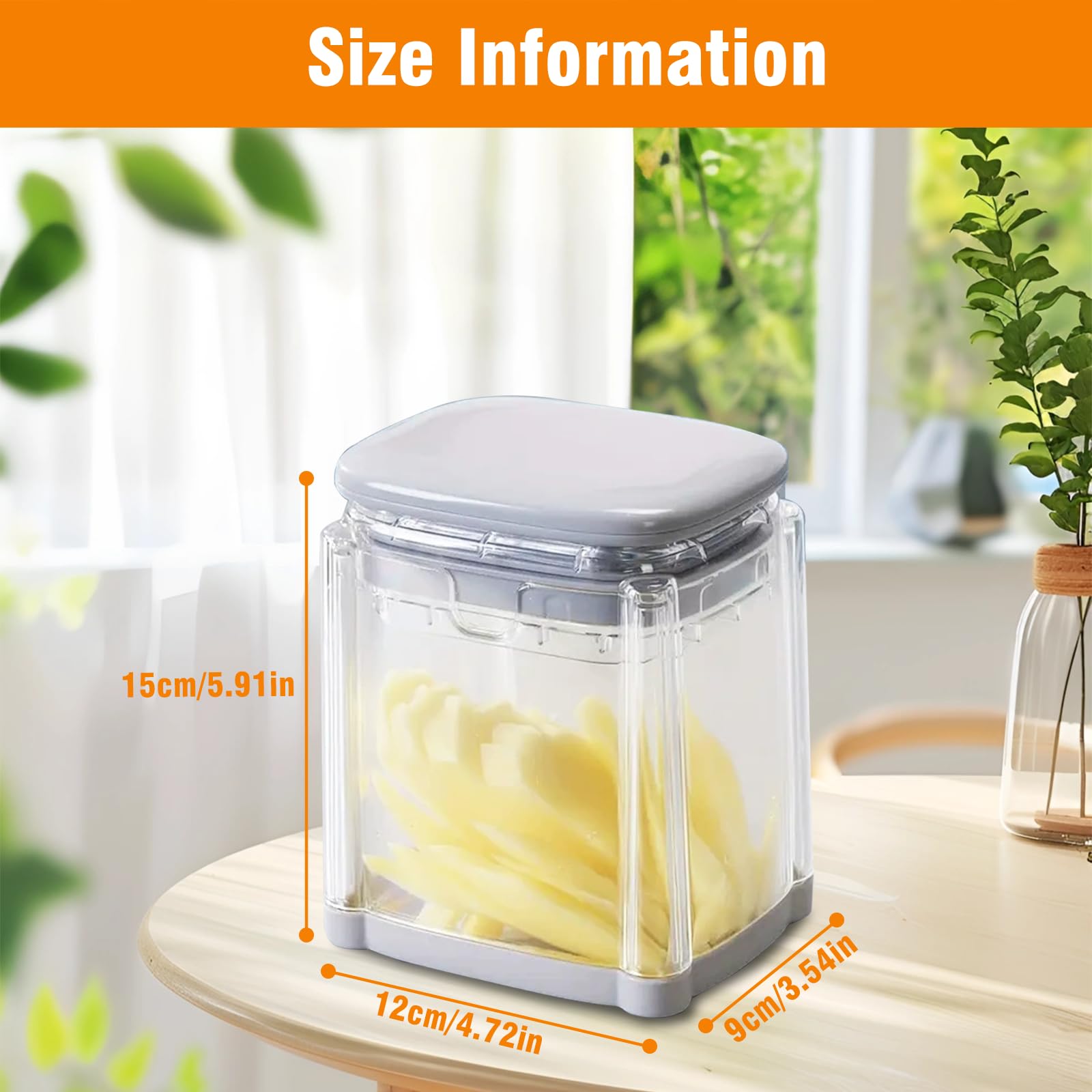 4 en 1 Coupe Frite Polyvalent avec Lame Inox, Coupe Légumes Manuel, Couper Rapide Frites, Boîte Hachage Alimentaire, Hachoir Aliments, Coupe Pomme Terre Multifonctions pour Frites, Fruits, Oignon