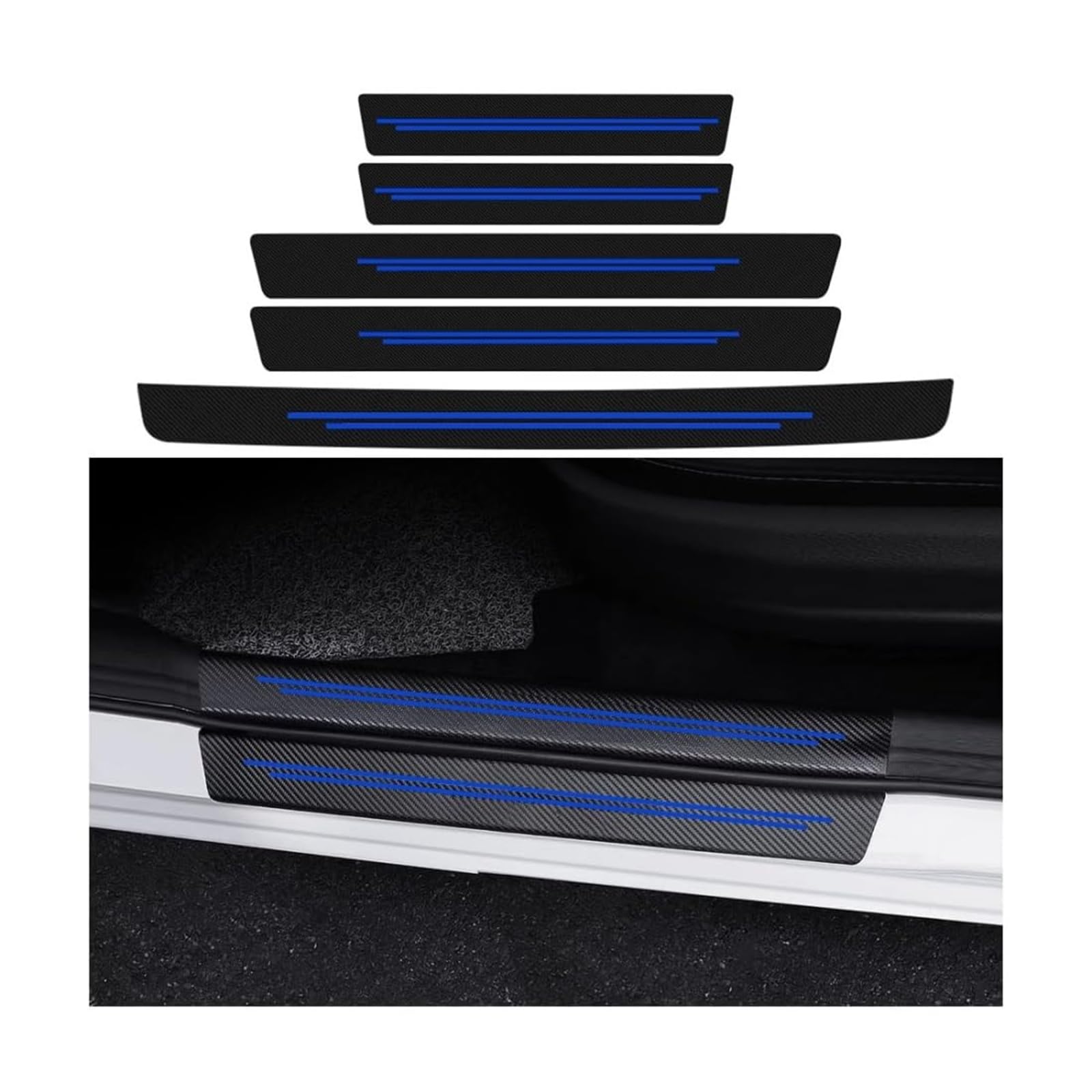 Protection seuil de porte XPENG G6 anti-rayure autocollant carbone