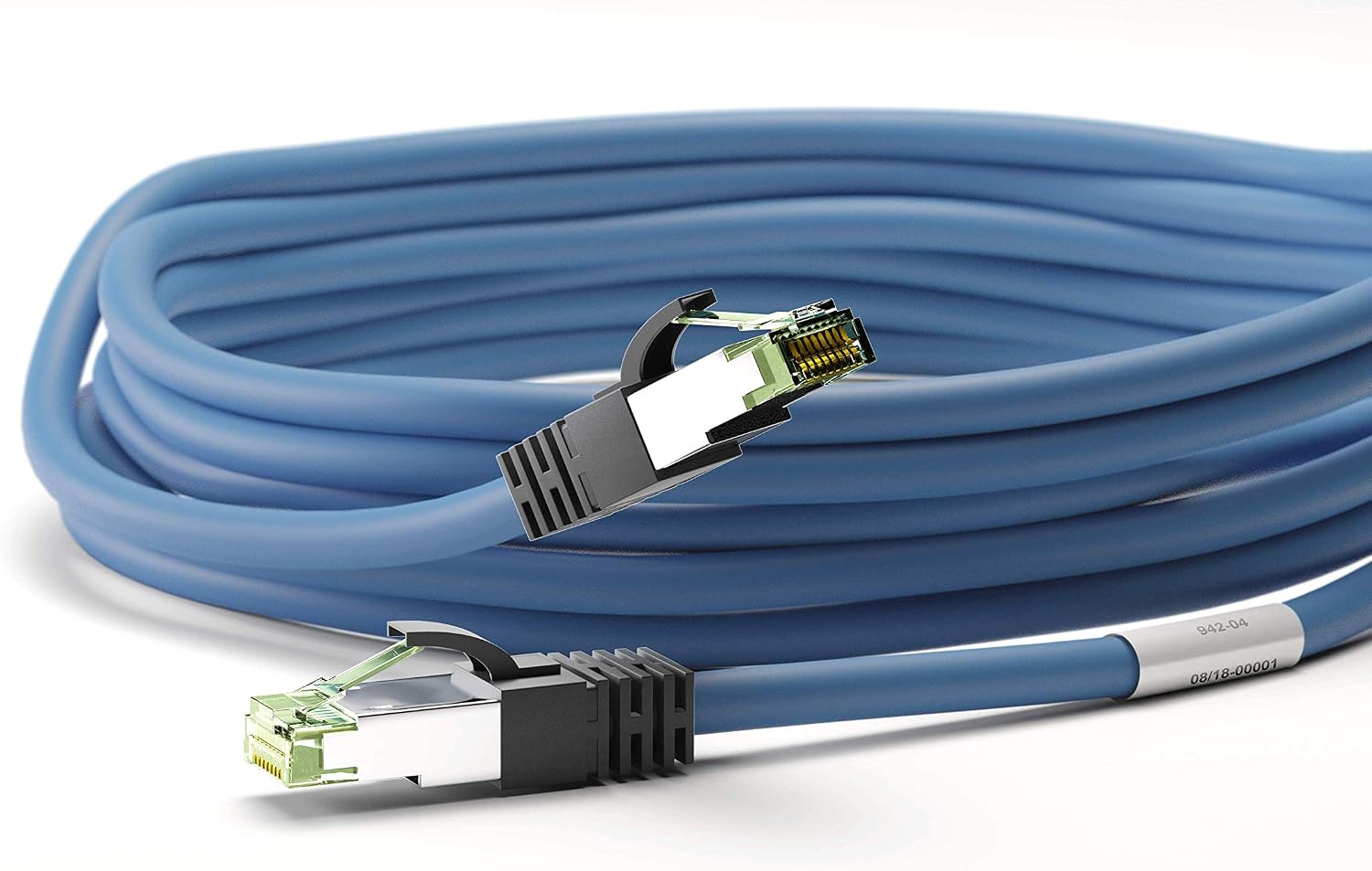 Goobay 45663 CAT 8.1 Ethernet Patch Cable Leads S/FTP (PiMF) Blue - LSZH Halogen-free CU Material, 7.5 m - Image 5