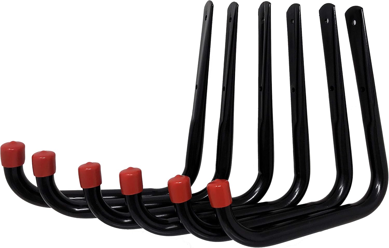Tetra-Teknica UH01-6P Heavy Duty Garage Storage Utility Hooks, Large Size, Color Black, 6 per Pack